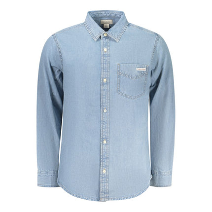 Calvin Klein Azzurro Cotton Men's Shirt