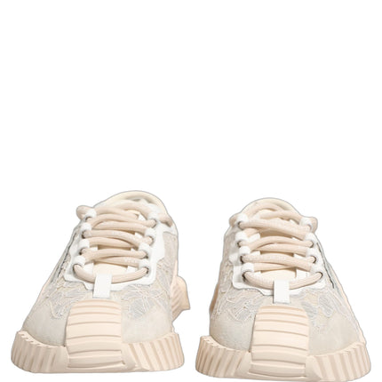 Dolce & Gabbana White Lace NS1 Low Top Sneaker Sports Shoes