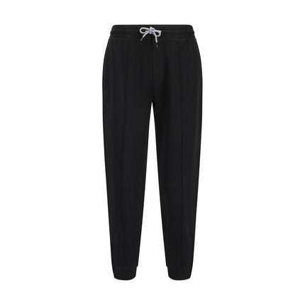 Brunello Cucinelli Black Cotton Joggers (Workout Pants)