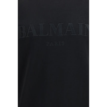 Balmain Black Cotton Sweatshirt