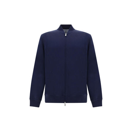 Brunello Cucinelli Blue Cotton Sweatshirt
