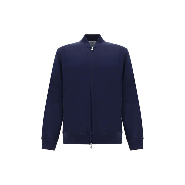 Brunello Cucinelli Blue Cotton Sweatshirt