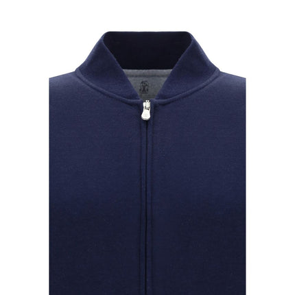 Brunello Cucinelli Blue Cotton Sweatshirt