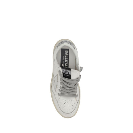Golden Goose Silver Calf Leather Bos Taurus Low Top Sneakers