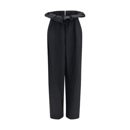 Khaite Black Wool Oves Aries Casual Pants