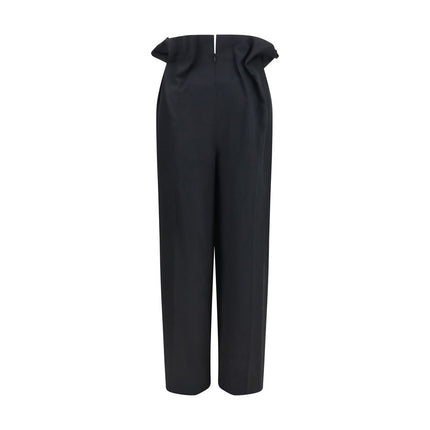 Khaite Black Wool Oves Aries Casual Pants