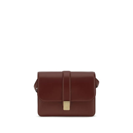 Khaite Bordeaux Calf Leather Bos Taurus Shoulder Bag