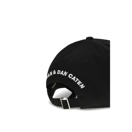Dsquared² Black Cotton Cap (Baseball Hat)