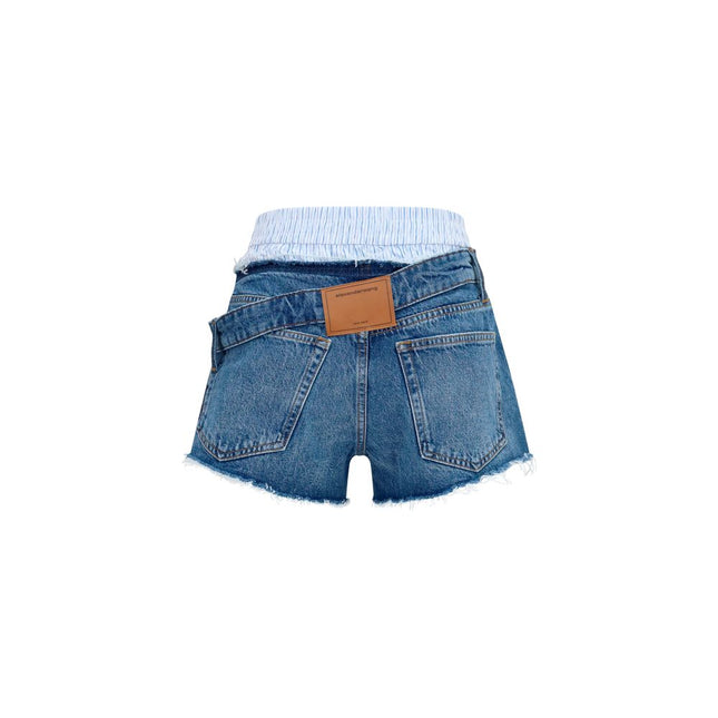 Alexander Wang Blue Cotton Bermuda Shorts
