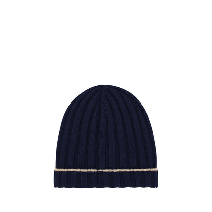 Brunello Cucinelli Blue Cashmere Beanie
