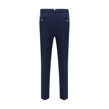 Brunello Cucinelli Blue Cotton Casual Pants