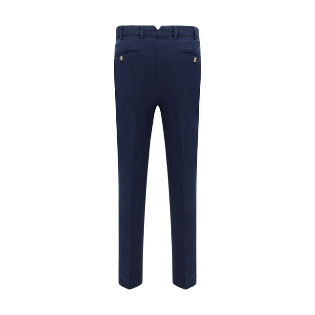Brunello Cucinelli Blue Cotton Casual Pants