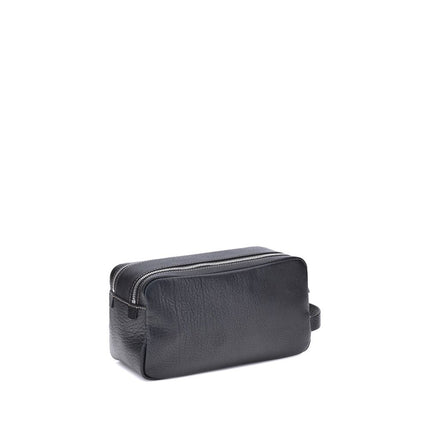 Brunello Cucinelli Black Calf Leather Bos Taurus Airpod Holder