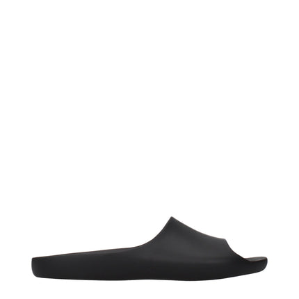 The Row Black Cotton Slippers