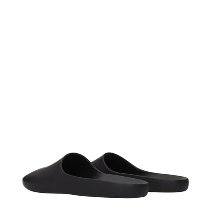 The Row Black Cotton Slippers