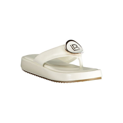Laura Biagiotti White Polyurethane Women Sandal