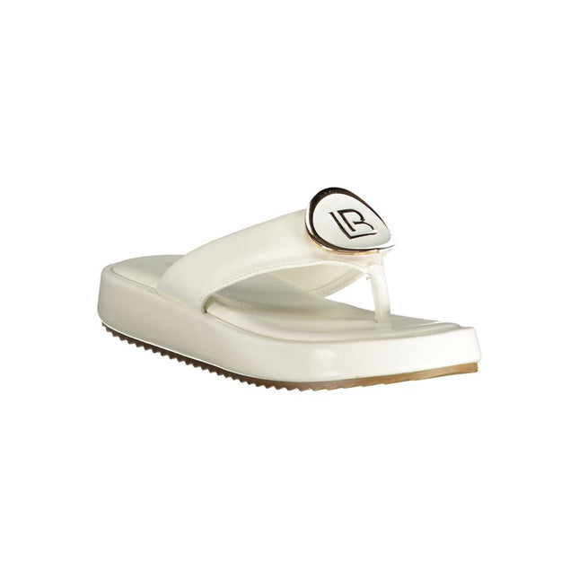 Laura Biagiotti White Polyurethane Women Sandal