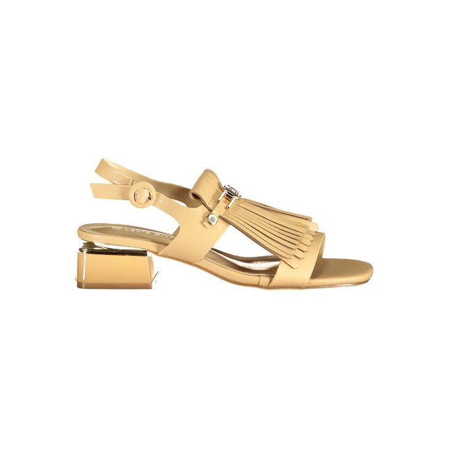 Laura Biagiotti Beige Polyurethane Women's Sandal Laura Biagiotti