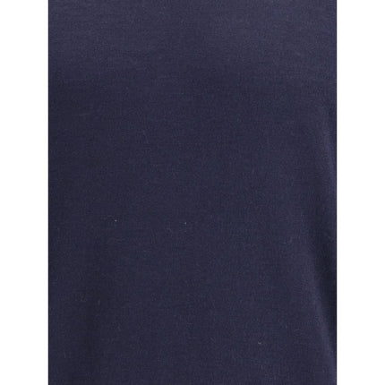 Brunello Cucinelli Blue Wool Oves Aries Turtleneck