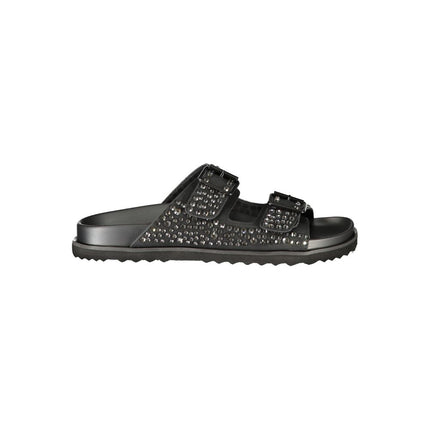 Laura Biagiotti Black Polyurethane Women's Slipper
