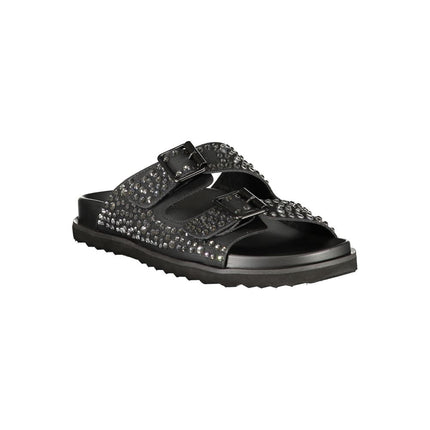 Laura Biagiotti Black Polyurethane Women's Slipper