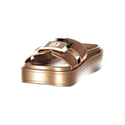 Laura Biagiotti Bronze Polyurethane Women's Sandal