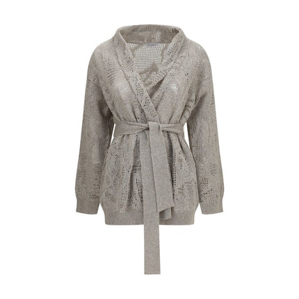 Brunello Cucinelli Beige Linen Cardigan