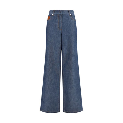 Fendi Blue Cotton Jeans Denim