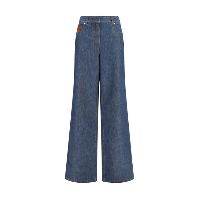 Fendi Blue Cotton Jeans Denim