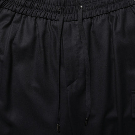 Dolce & Gabbana Black Mid Waist Cargo Jogger Sweatpants Pants