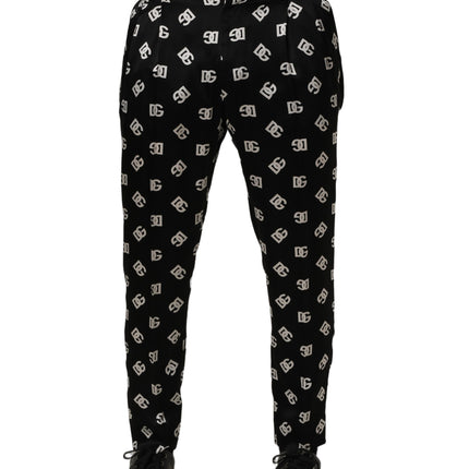 Dolce & Gabbana Black Silk Skinny Leg Dress Men Trouser Pants