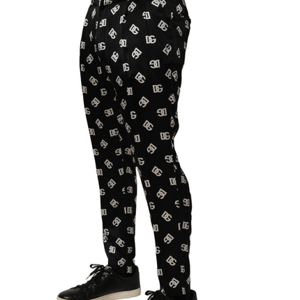 Dolce & Gabbana Black Silk Skinny Leg Dress Men Trouser Pants