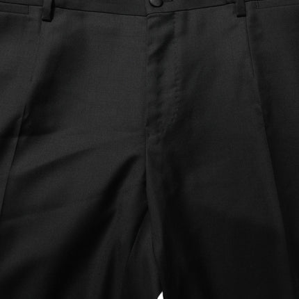 Dolce & Gabbana Black Wool Skinny Leg Dress Trouser Pants