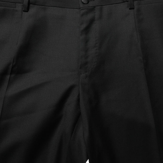 Dolce & Gabbana Black Wool Skinny Leg Dress Trouser Pants