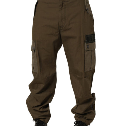 Dolce & Gabbana Brown Mid Waist Straight Cargo Trouser Pants