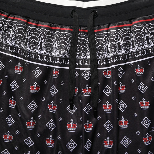 Dolce & Gabbana Black Bandana Crown Jogger Men Trouser Pants