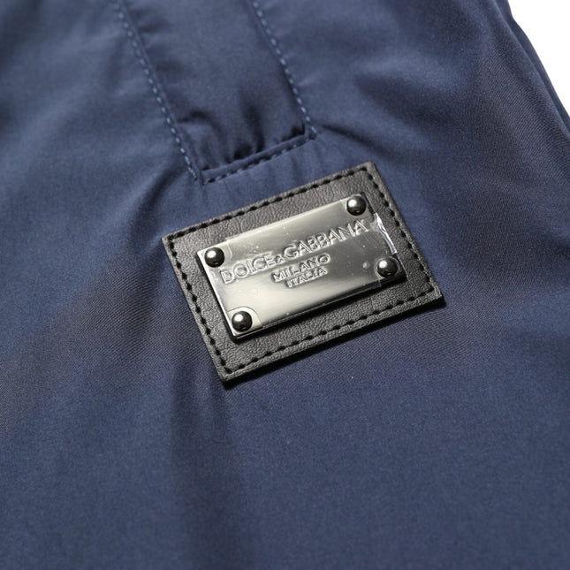 Dolce & Gabbana Dark Blue Polyester Jogger Sweatpants Pants