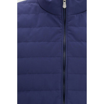 Brunello Cucinelli Blue Polyester Sleeveless Jacket