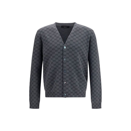 Gucci Gray Wool Oves Aries Cardigan