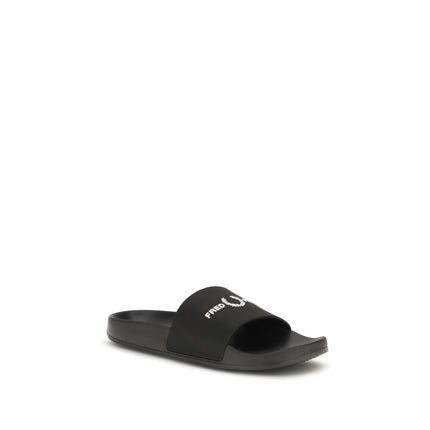 Fred Perry Black Rubber Sandals