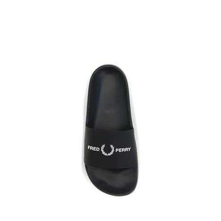 Fred Perry Black Rubber Sandals