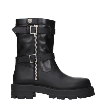 Christian Dior Black Leather Ankle Boots