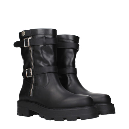 Christian Dior Black Leather Ankle Boots