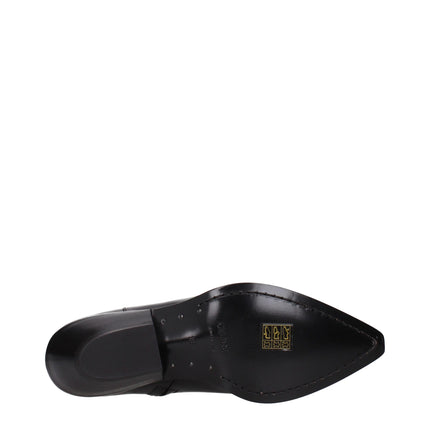 Celine Black Leather Ankle Boots