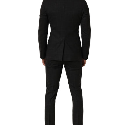 Dolce & Gabbana Black Wool Slim Fit Formal 2 Piece Men Suit
