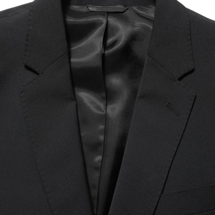 Dolce & Gabbana Black Wool Slim Fit Formal 2 Piece Men Suit