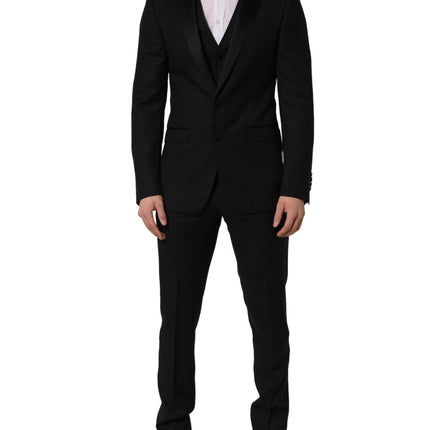 Dolce & Gabbana Black MARTINI Slim Fit Formal 3 Piece Suit