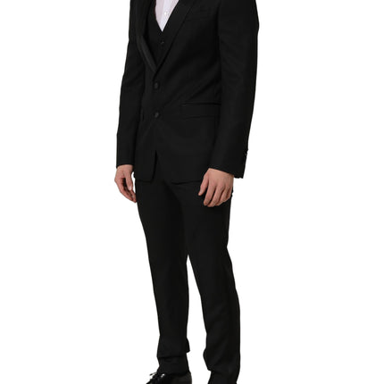 Dolce & Gabbana Black MARTINI Slim Fit Formal 3 Piece Suit