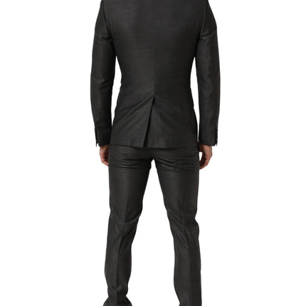 Dolce & Gabbana Gray MARTINI Slim Fit Formal 3 Piece Suit
