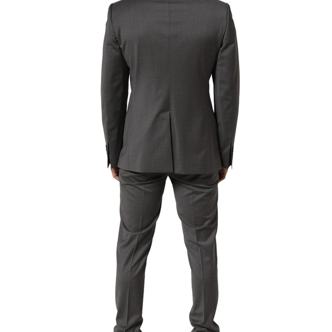 Dolce & Gabbana Gray MARTINI Slim Fit Formal 2Piece Men Suit